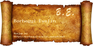 Borhegyi Evelin névjegykártya