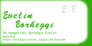 evelin borhegyi business card